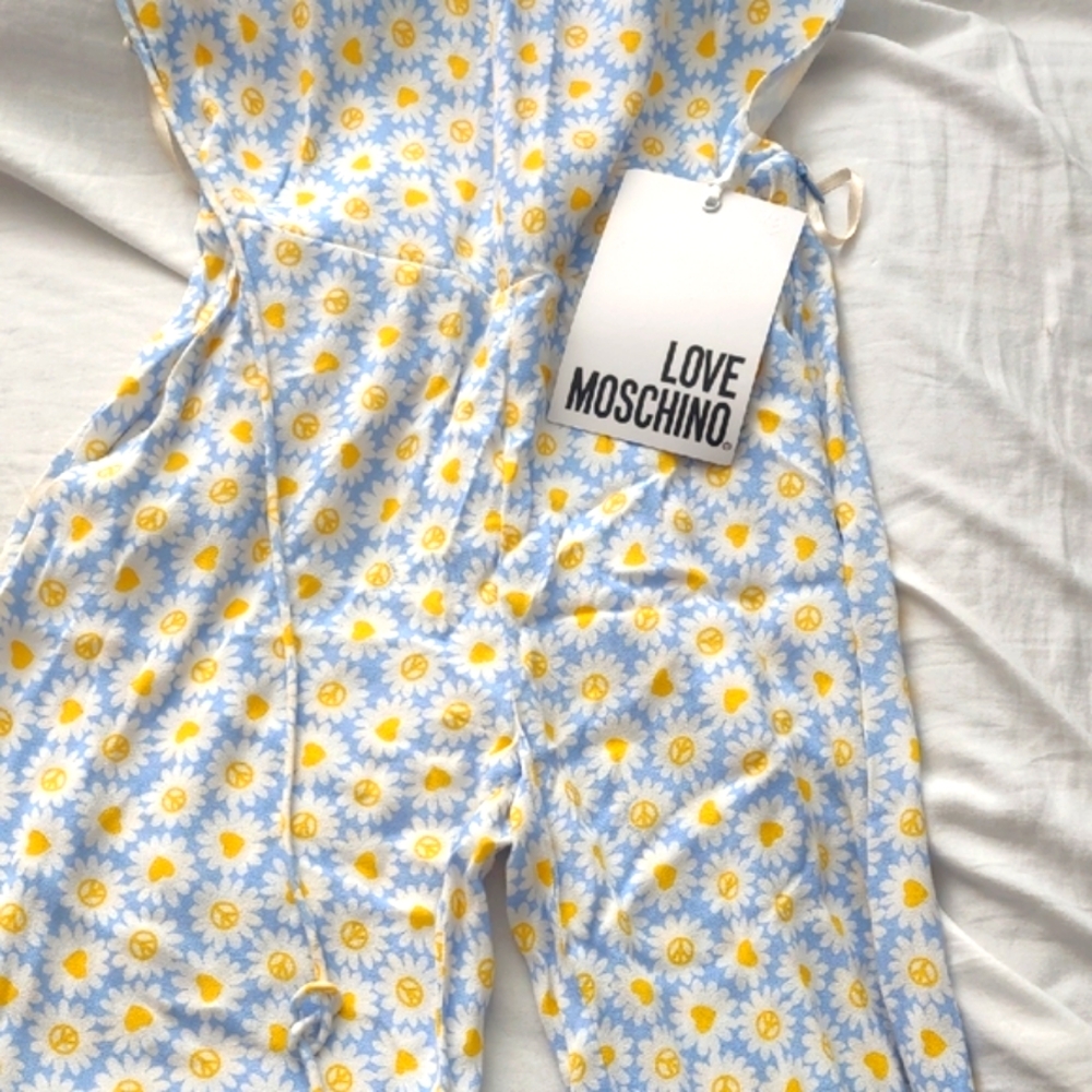 Moschino Yellow and White Halter Jumpsuit - Picture 2 of 3